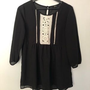 Black, 3/4 sleeve blouse
